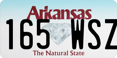AR license plate 165WSZ