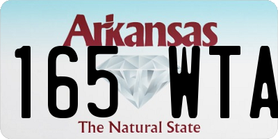 AR license plate 165WTA