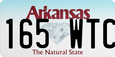 AR license plate 165WTC