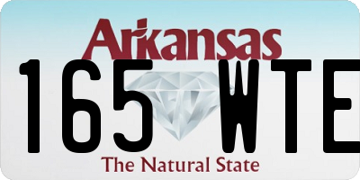 AR license plate 165WTE