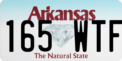 AR license plate 165WTF