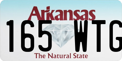 AR license plate 165WTG