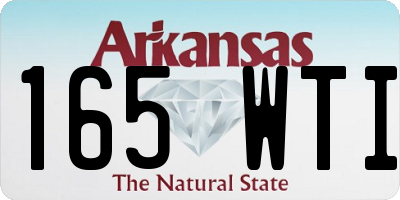 AR license plate 165WTI