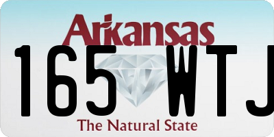 AR license plate 165WTJ