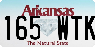 AR license plate 165WTK