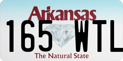 AR license plate 165WTL