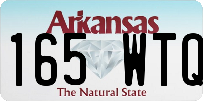 AR license plate 165WTQ
