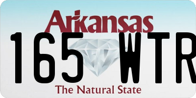AR license plate 165WTR
