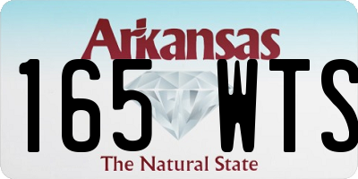 AR license plate 165WTS