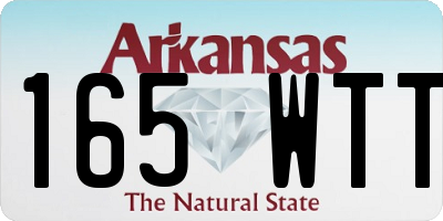 AR license plate 165WTT