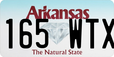 AR license plate 165WTX