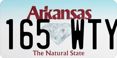 AR license plate 165WTY
