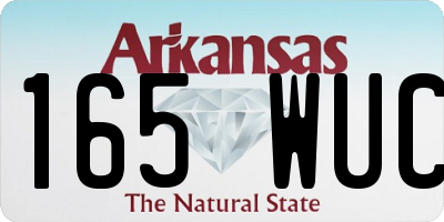 AR license plate 165WUC