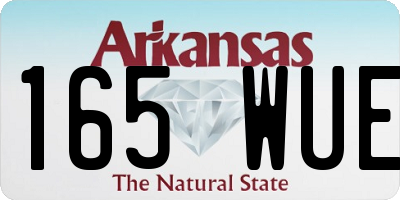 AR license plate 165WUE