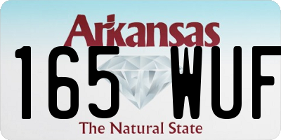 AR license plate 165WUF