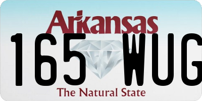 AR license plate 165WUG