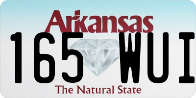 AR license plate 165WUI