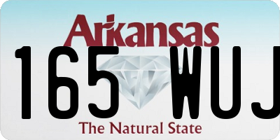 AR license plate 165WUJ