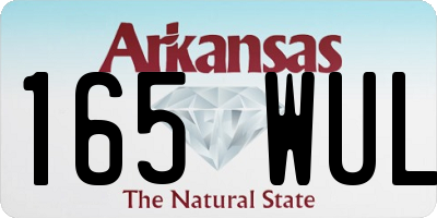AR license plate 165WUL