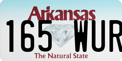 AR license plate 165WUR