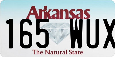 AR license plate 165WUX