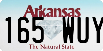 AR license plate 165WUY