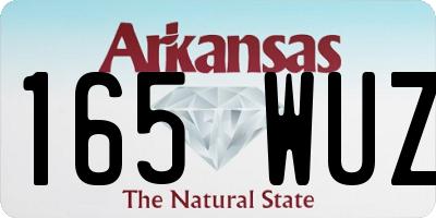 AR license plate 165WUZ