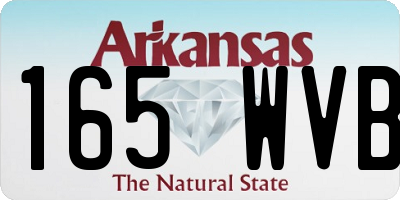 AR license plate 165WVB