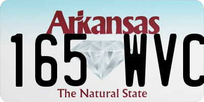 AR license plate 165WVC