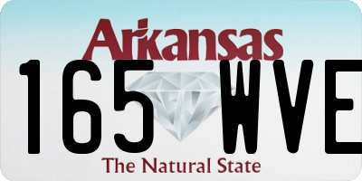 AR license plate 165WVE