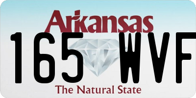 AR license plate 165WVF