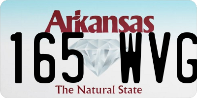 AR license plate 165WVG