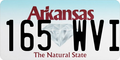 AR license plate 165WVI