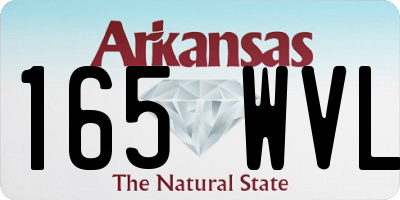 AR license plate 165WVL