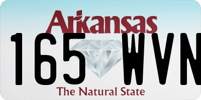 AR license plate 165WVN