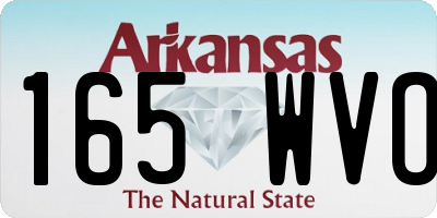 AR license plate 165WVO