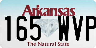 AR license plate 165WVP