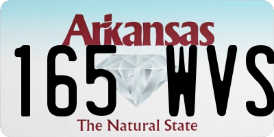 AR license plate 165WVS