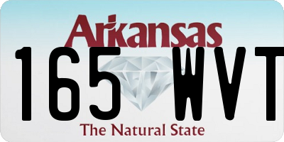 AR license plate 165WVT