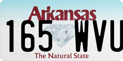 AR license plate 165WVU