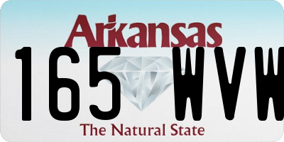 AR license plate 165WVW