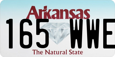 AR license plate 165WWE