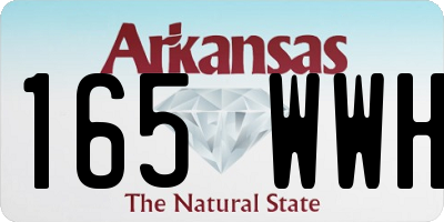 AR license plate 165WWH