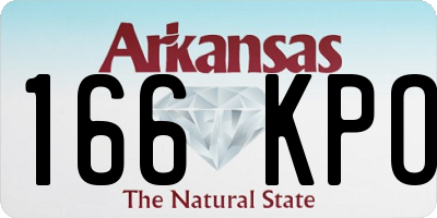 AR license plate 166KPO