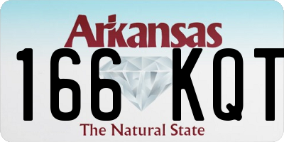 AR license plate 166KQT