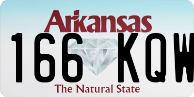 AR license plate 166KQW