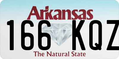 AR license plate 166KQZ
