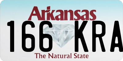 AR license plate 166KRA