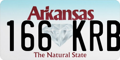 AR license plate 166KRB