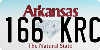 AR license plate 166KRC